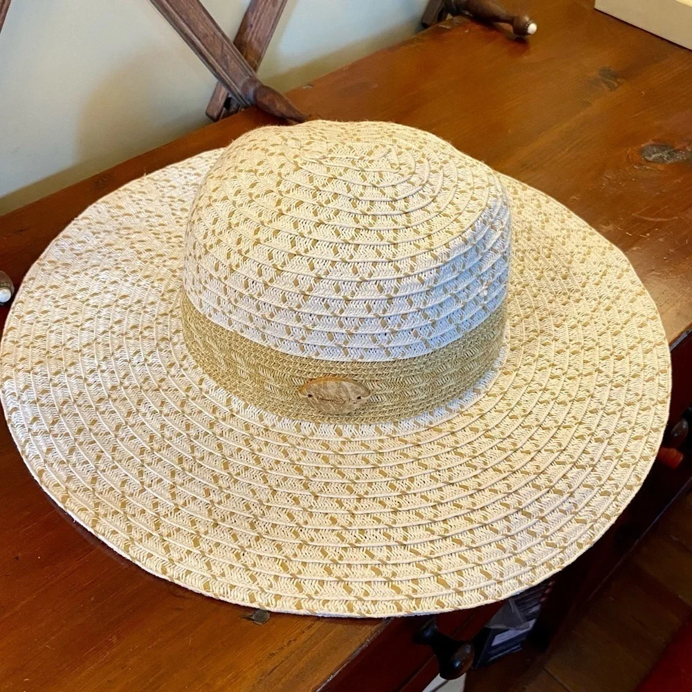 Panama Jack Natural Straw Sun Hat - Light Beige